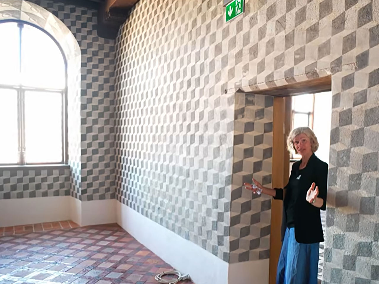 Mette Ladegaard indendørs på Nyborg Slot